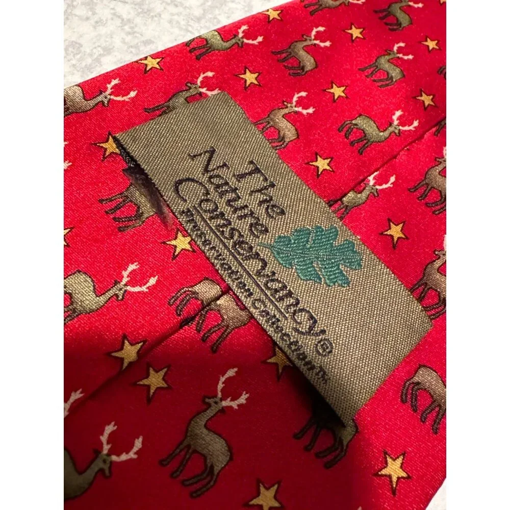 The Nature Conservancy Silk Tie –‎ Pampas Deer Print, Handmade in Korea